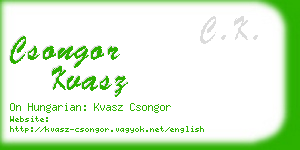 csongor kvasz business card